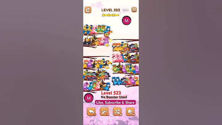 #bird #sort 2 #color #puzzle #level 523 #birdsort #colour #gaming #viral #trending #shorts #solution