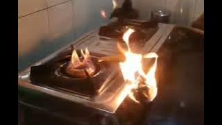 Kompor Gas Terbakar | Hati-hati #celanapendek