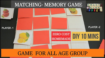 Matching- Memory game for kids and all ages| DIY GAMES| Easy games to make at home| Strategy game