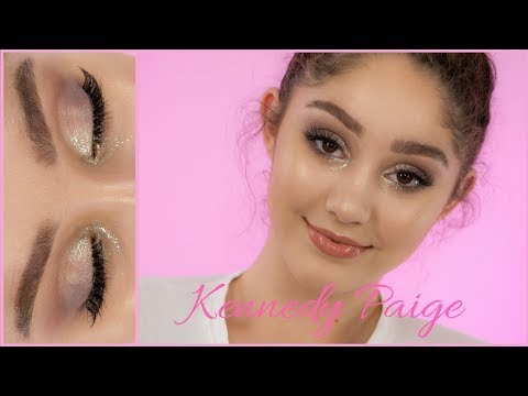 Classic Pink Glitter Eye Makeup Tutorial // Kennedy Paige