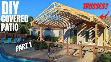 DIY Covered Patio | P1: Building A Roof To Cover My Concrete Patio | Foundation, Framing & Roofing