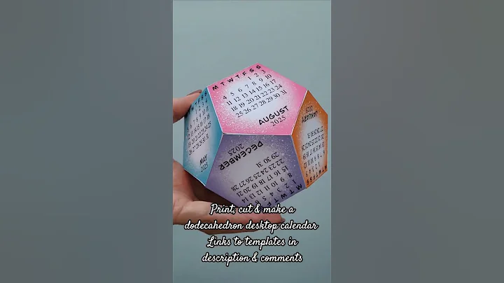 Dodecahedron desktop calendar 2025 templates in description Print cut & make #calendar #craft #2025