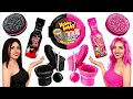 Pink vs Black Cake Decorating Challenge | Eating 1 Color Sweets by RATATA COOL