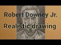 Realistic face Drawing&quot; // Robert Downey Jr. Realistic pencil drawing