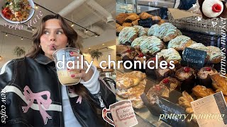 Daily chronicles💓Solo date, pottery painting, new cafe