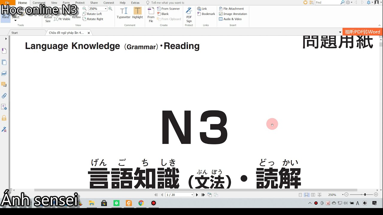 Chữa đề thi ngữ pháp N3 - Đề JLPT tháng 7/2012