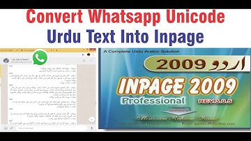 convert whatsapp urdu text into inpage