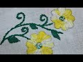 Simple hand embroidery flower kadai design   flower tutorial  designs by anjum