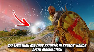 THE LEVIATHAN AXE ONLY RETURNS IN KRATOS' HANDS AFTER ANNIHILATION | GOW 2018 NG+ | GMGOW