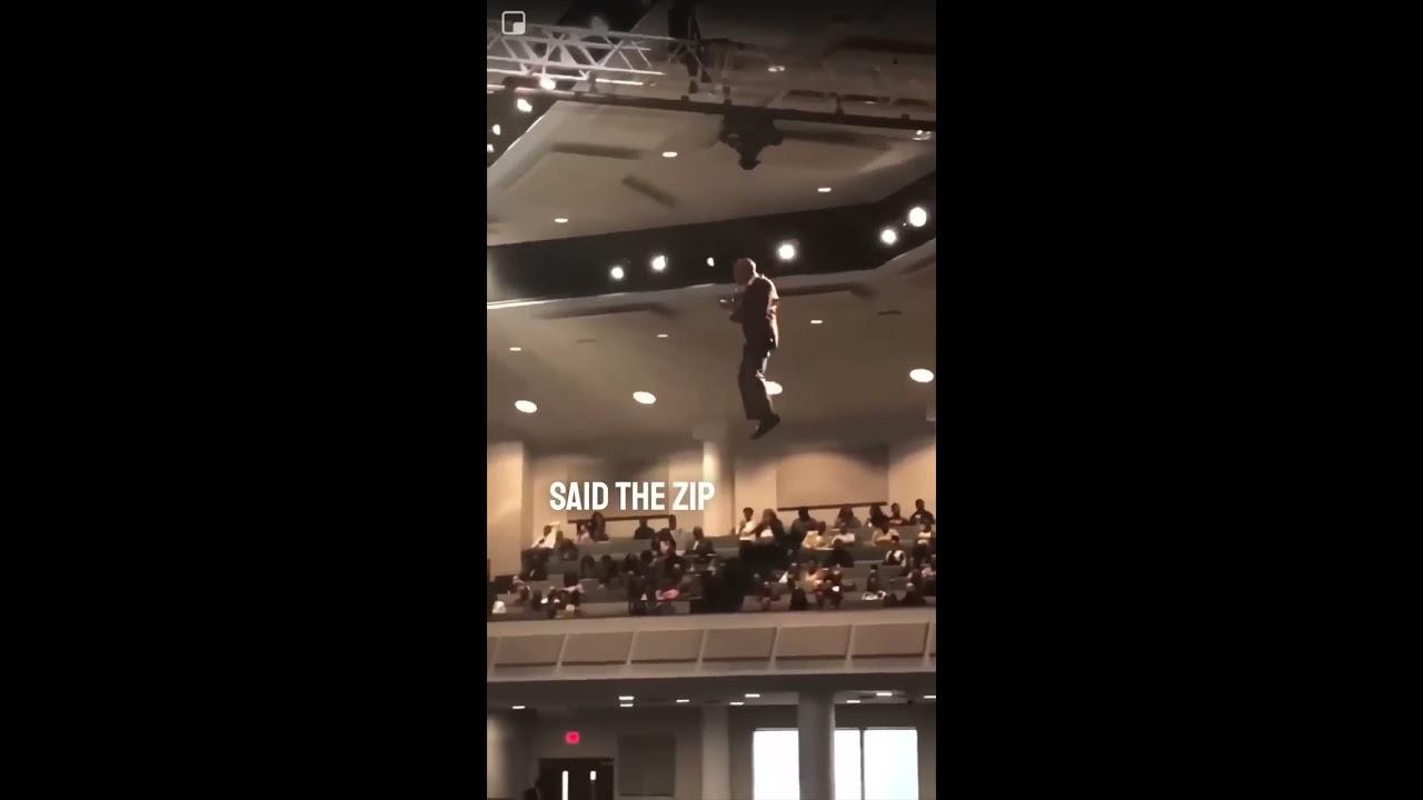 This Pastor flew into church on a zip line 