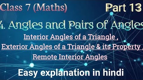 Class:7#Maths#Chapter 4: Angles and Pairs of Angles#Part 13#By Kajal Nagariya