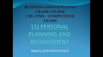 15) CSS/PMS RECRUITMENT AND SELECTION | HRM | Business Administration