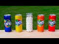 Experiment: Fanta Mandarin, Fanta Lemon, Fanta Orange, Fanta Shokata vs Mentos