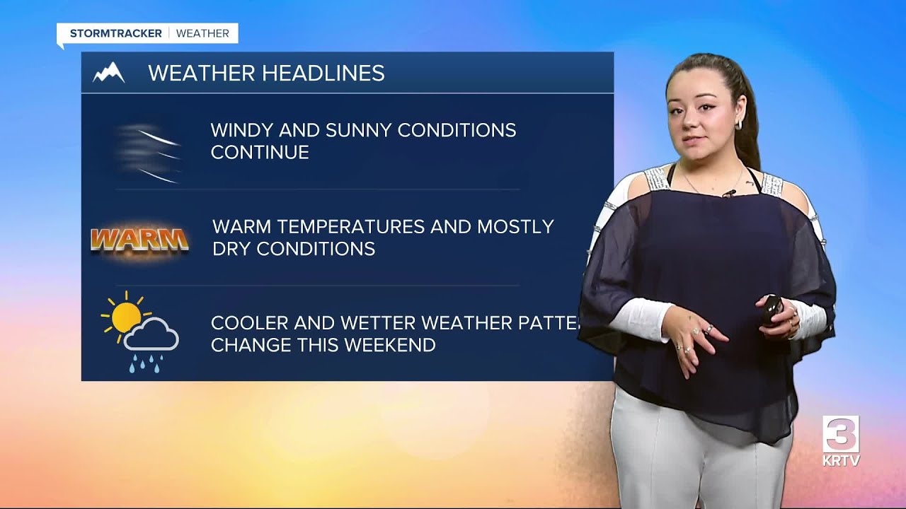 Windy and sunny conditions continue - YouTube