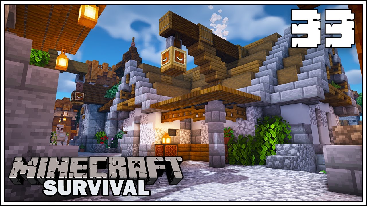 THE VILLAGE TOOLSMITH HOUSE!!! Episode 33 Minecraft 1.15 Survival Let's