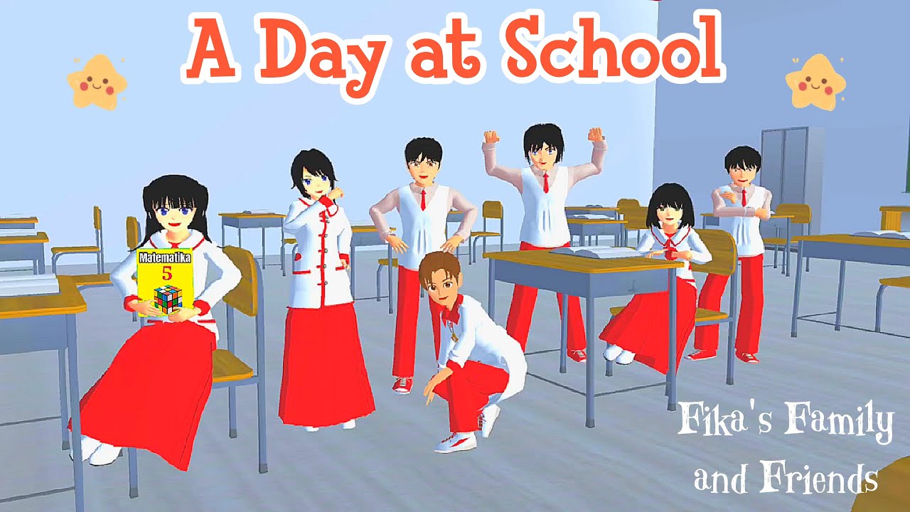 Fika's Family and Friends | A Day at School | Sakura School Simulator