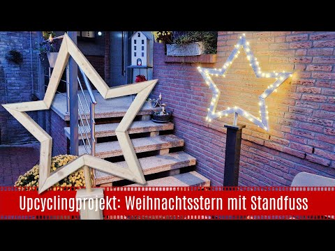 Upcyclingprojekt: Weihnachtsstern mit Standfuss - YouTube