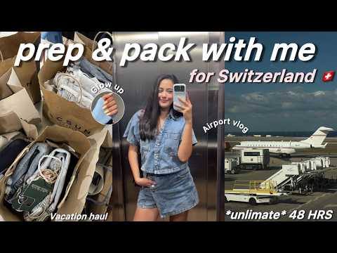 prep & pack with me for Switzerland 🇨🇭 | اجي نوجدو للسفر معايا