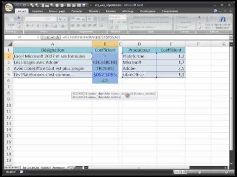 Excel 2007: SEARCH and FIND functions - 2 search levels