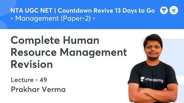 Complete Human Resource Management Revision | Management | NTA UGC NET JRF 2021 | by Prakhar Verma