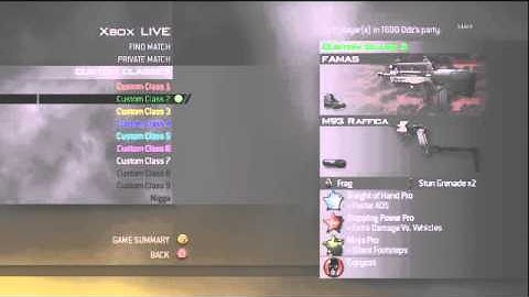 Mw2 MLG Class Set Up