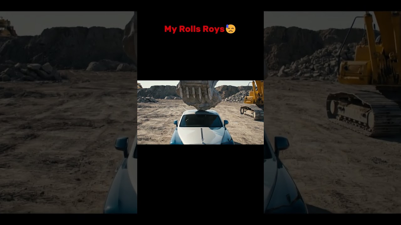 Rolls Royce Crushed by a Giant Rock 😱 | Shocking Car Crash Moment | 