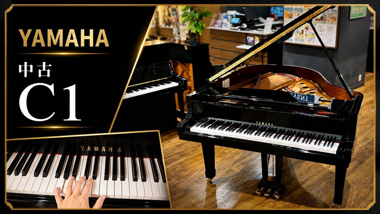音色紹介】中古YAMAHAグランドピアノ C1 1998年製 スタッフ演奏【島村
