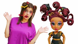 Куклы FAIL FIX 2 в 1 - Игры одевалки и модный макияж для девочек: веселые игры в игрушки