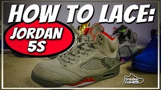TO LACE JORDAN 5 WITH LACE LOCK 
