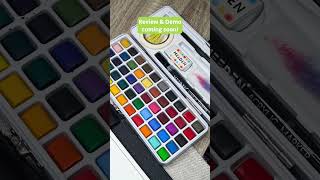 MEEDEN ART 50 Color Watercolor Set Review #botanicalart #watercolorpainting #artsupplies #meeden