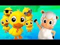 fünf kleine Enten | Lieder für Kinder | Enten Reime | Zählen Zahlen Lied | Five Little Ducks Rhymes