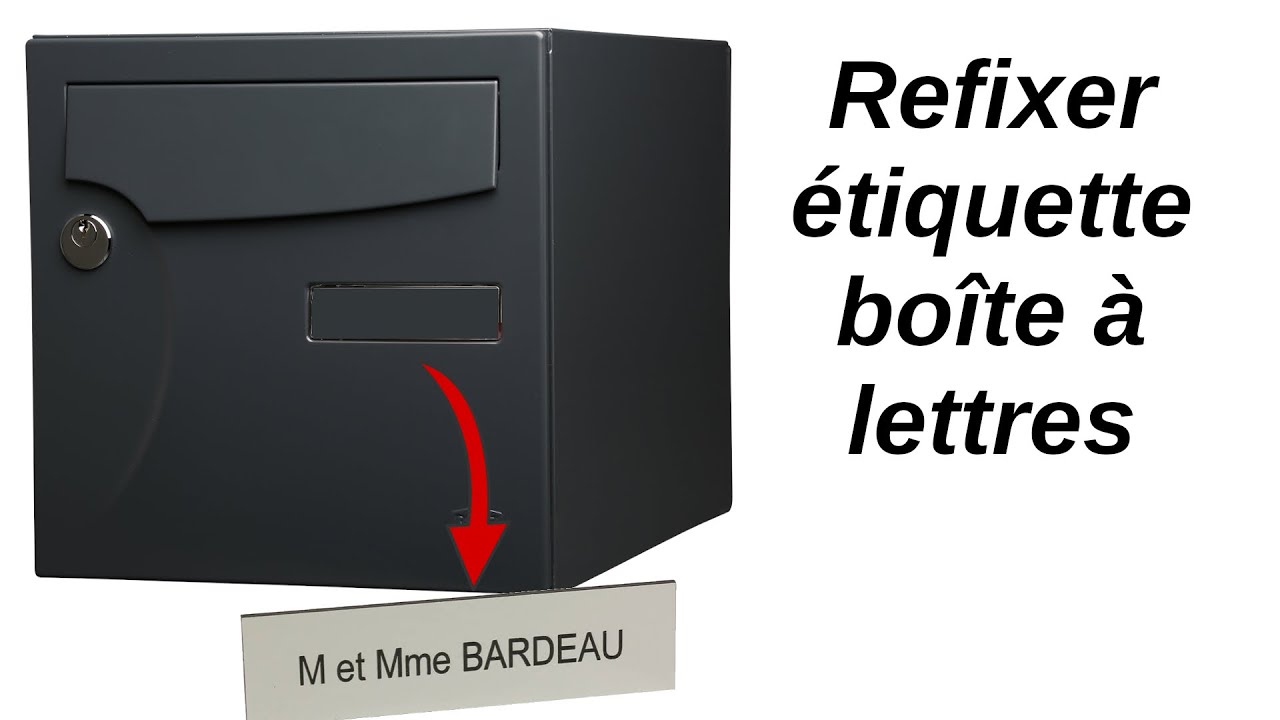 Étiquette, sticker de boîte à lettres tombée décollée: comment réparer,  recoller, refixer 
