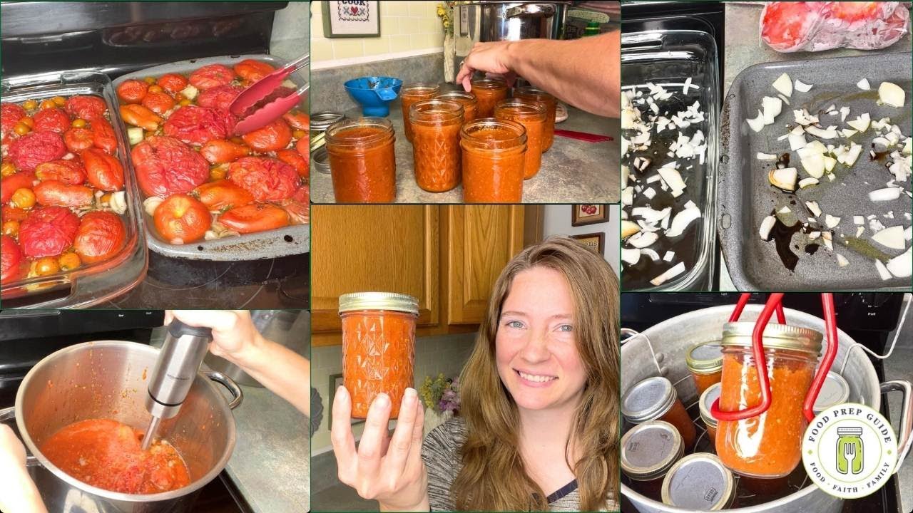 Roasted Tomato Sauce | Water Bath Canning Recipe - YouTube