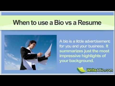 WriteaBio.com---Bio-vs.-Resume