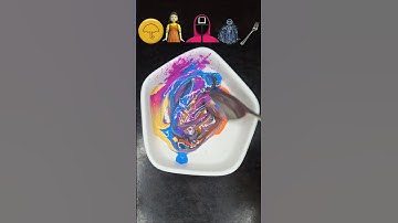 Guess the mixed color of Squid Game 2 #squidgame2 #squidgame #colormixing #guessthecolor #satisfying