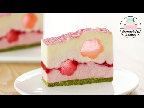 No bake Cherry blossom Raspberry Cheesecake