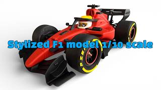 3D Printing Stylized Formula 1 on 1/10 scale