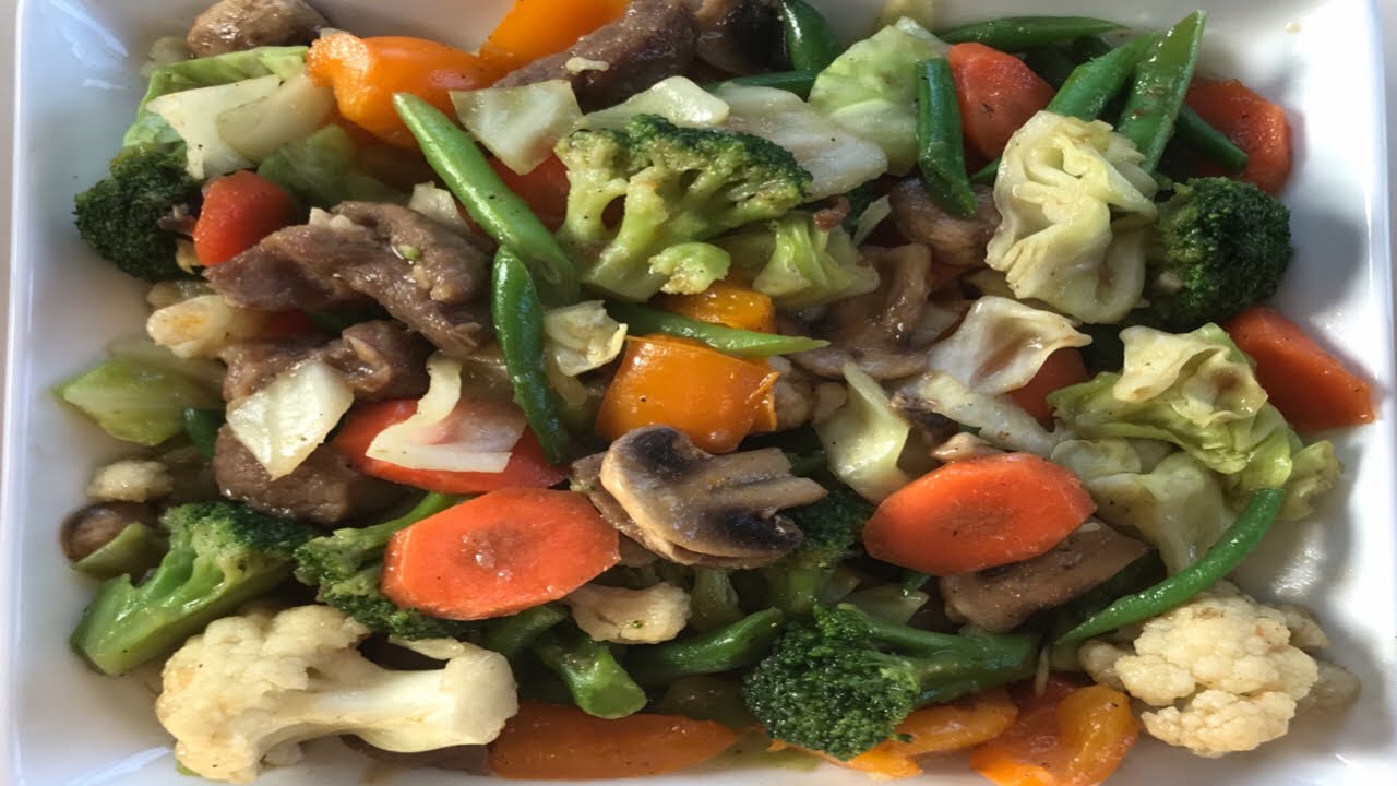 PORK VEGETABLES STIR FRY RECIPE - YouTube