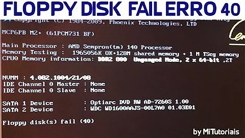 O que significa floppy disk fail?