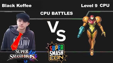 Black Koffee(Donkey Kong) vs Level 9 CPU(Samu) - Super Smash Bros Wii U