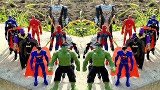 SUPERHERO AVENGERS ULTRAMEN HULK SMASH vs IRON MAN vs CAPTAIN AMERICA vs SPIDERMAN vs THANOS