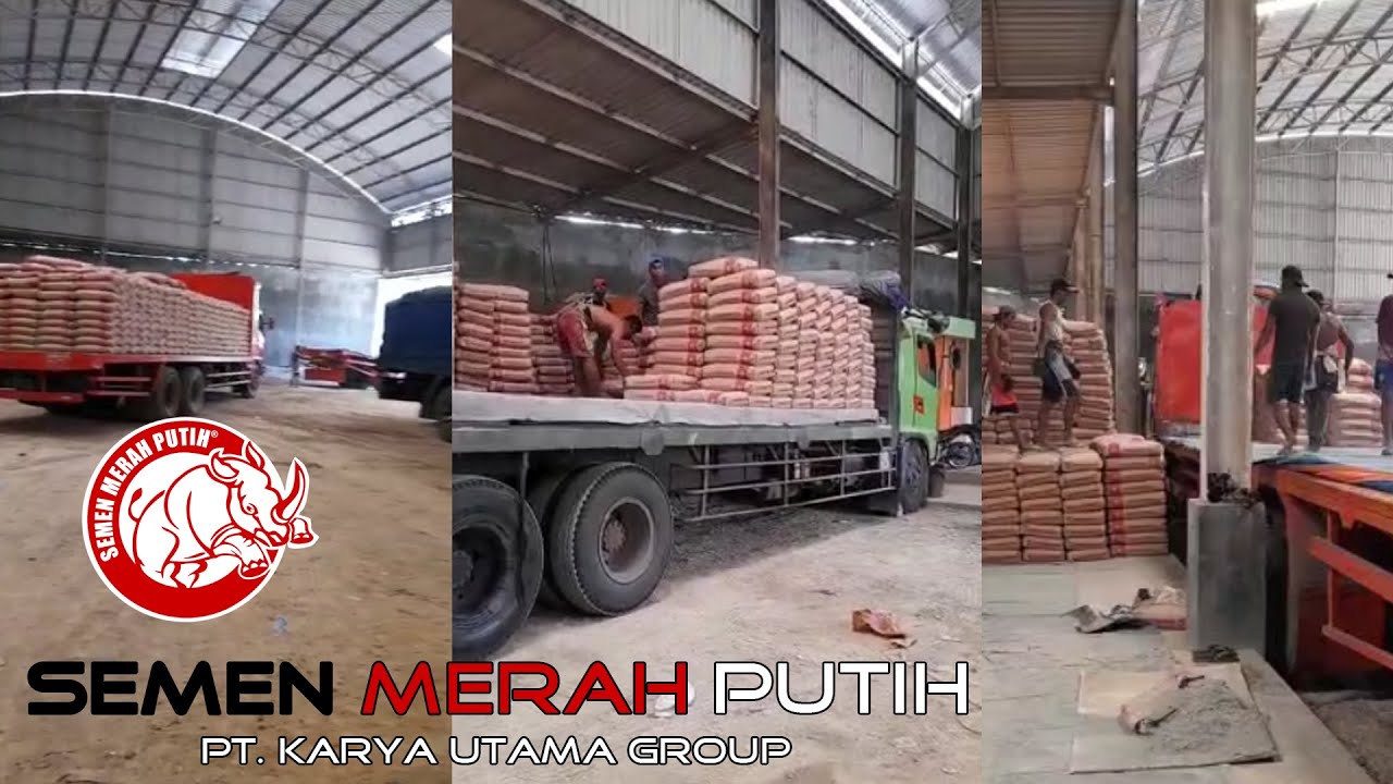 Proses Bongkar Barang SEMEN MERAH PUTIH