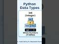 Data types in Python#Python #PythonForBeginners #LearnPython #Coding #Programming