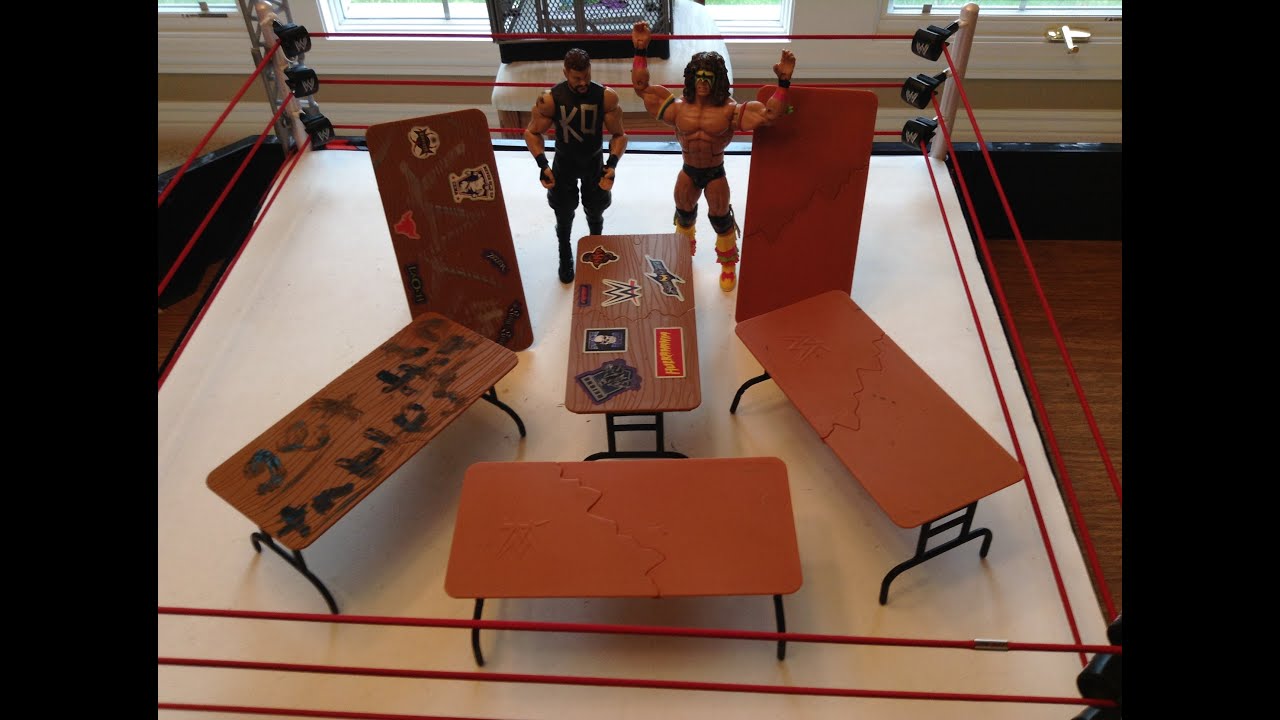 TABLES with WWE Action figures - YouTube