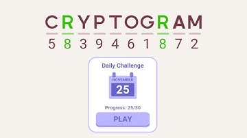 Cryptogram Daily Challenge November 25 2024 - 