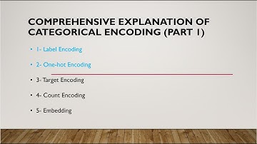 Categorical Encoding in Machine Learning(Part 1)