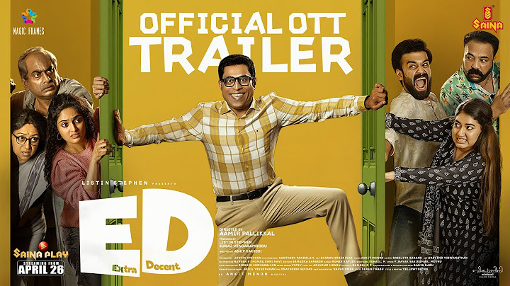 ED Extra Decent OTT Trailer | Suraj Venjaramoodu | Aamir Pallikkal | Listin Stephen | 26 April