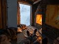 This is the ultimate winter dream.🐺❄️#husky #blizzard #logcabin #relaxing