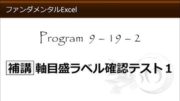 ファンダメンタルExcel 9-19-2 補講 軸目盛ラベル確認テスト１【わえなび】（ファンダメンタルExcel Program9 グラフの基礎）
