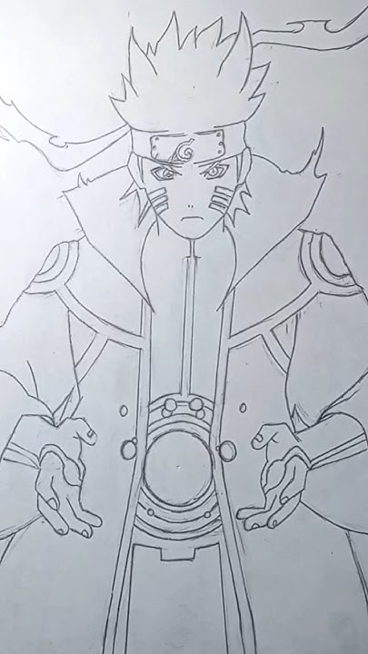 How to draw Naruto🔥six path sage mode step-by-step Easy quick drawing # ...